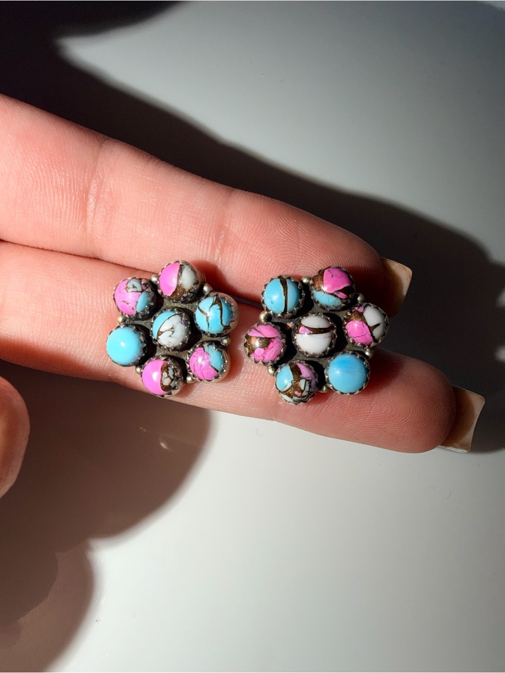 925 Cotton Candy Studs